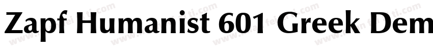 Zapf Humanist 601 Greek Demi字体转换
